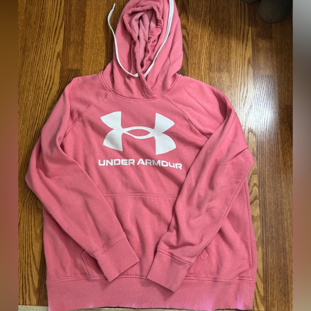 Under Armour Coral Hoodie with White Logo